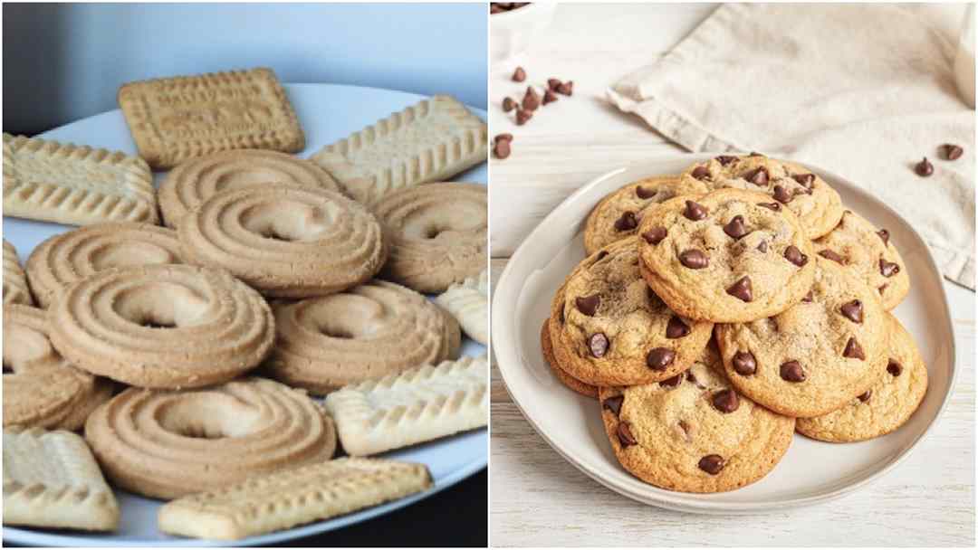 Bánh cookies và biscuit có nhiều điểm không giống nhau từ hình dáng đến kết cấu, nguyên liệu